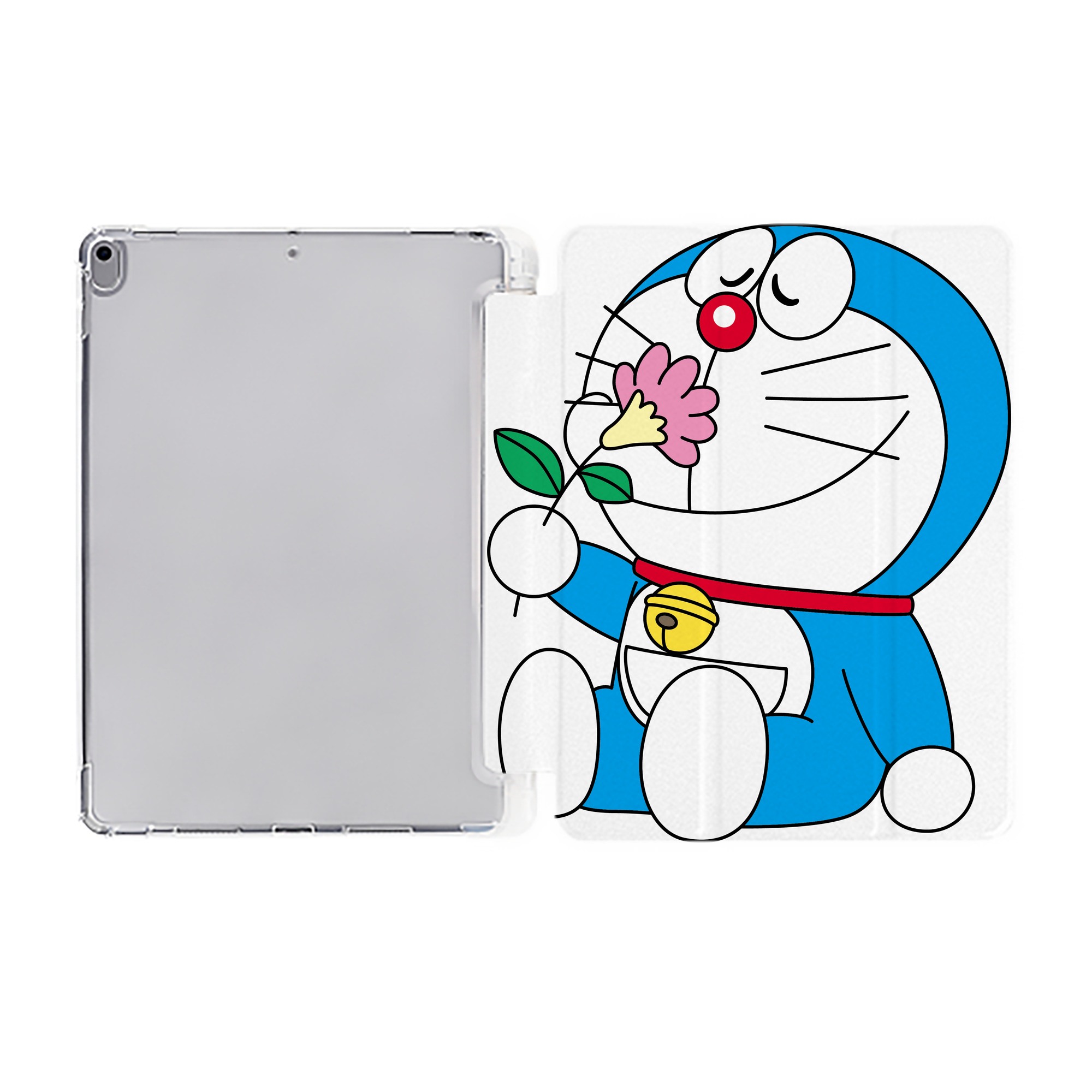 （画像用） ドラえもん Doraemon IPad ケース ペン収納付き 三つ折りスタンド PUレザー×シリコン 対応機種9.5/10.5/10.9インチ